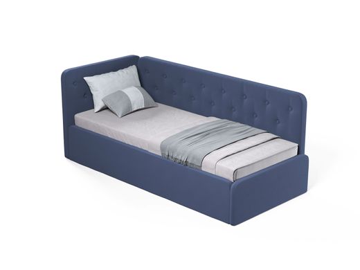 Диван ліжко кутовий з нішою для білизни 190х80 DecOKids BOSTON BLUE BPN1 фото