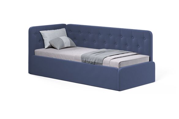 Диван кровать угловой с нишей для белья 190х80 DecOKids BOSTON BLUE BPN1 фото