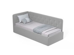 Кутовий диван ліжко BOSTON 190х80 DecOKids з нишою та матрацом GRAY BPNM5 фото