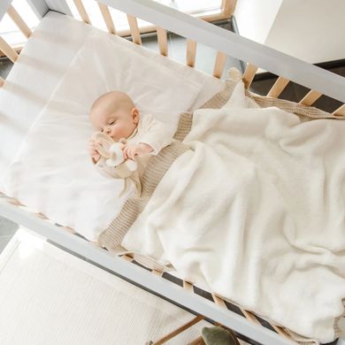 Дитяче ліжечко для новонароджених Zoryane DeSon Біло-сіре ZR1 фото