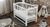 Кроватка детская ДУБОК "Радуга" шарнир-пидшибник с откидной боковиной, дерево бук (Белый) DU-7 фото