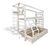 Двухъярусная спортивная кровать decOKids Боцман с увеличенным спальном местом с ящиками и навесными элементами в белом цвете c934130696 фото